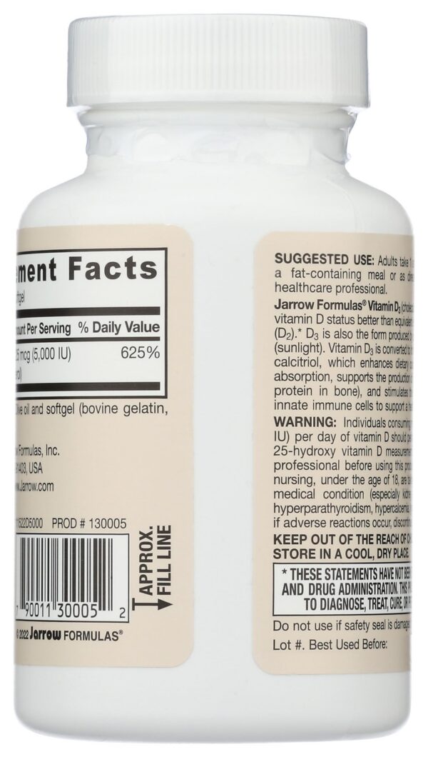 Frasco D3 softgels 125 mcg