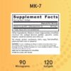 Tabla de nutrición MK-7