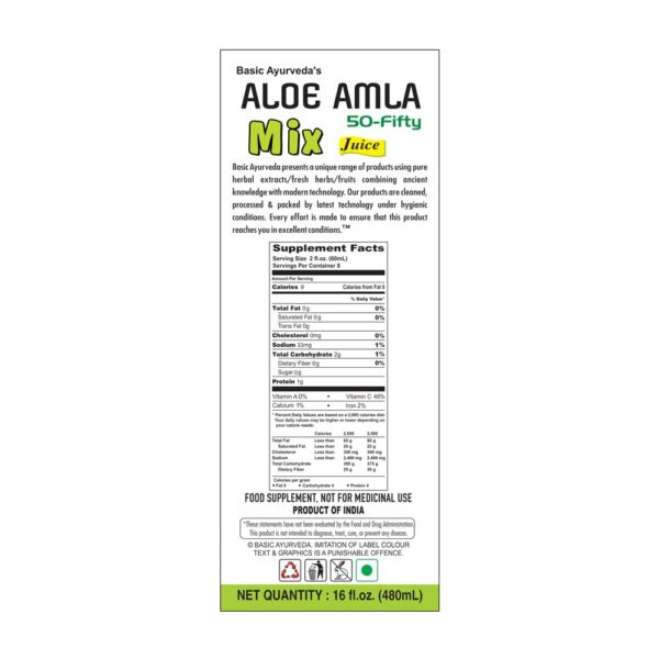 Jugo Aloe Amla Ayurveda paquete doble botella 960ml
