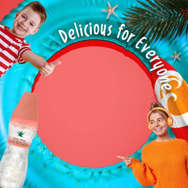 Jugo de aloe vera durazno saludable para niños y adultos