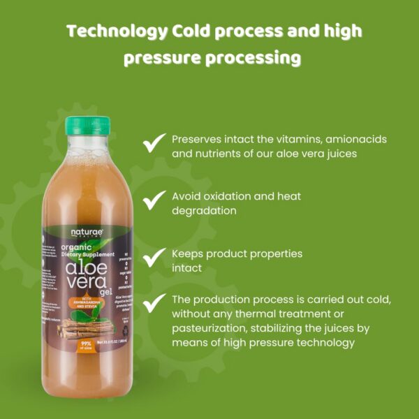 Jugo natural de aloe vera embotellado