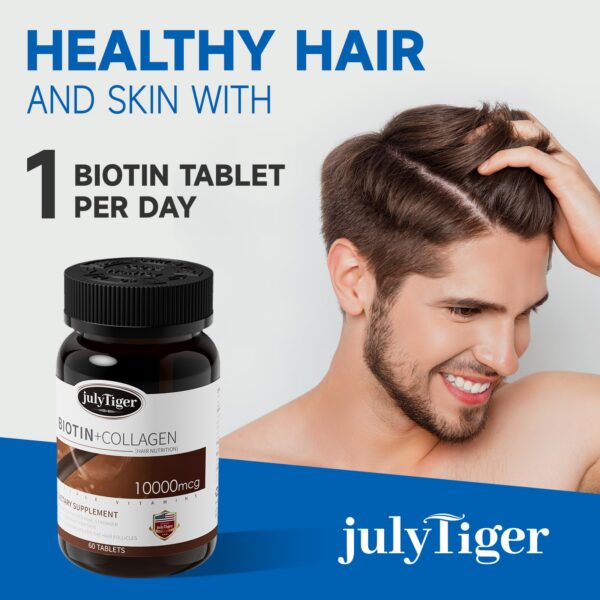 Frasco con tabletas Julytiger Biotina