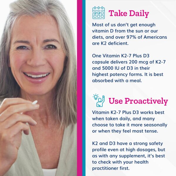 Just Thrive detalles de la fórmula de vitamina k2-7 plus d3