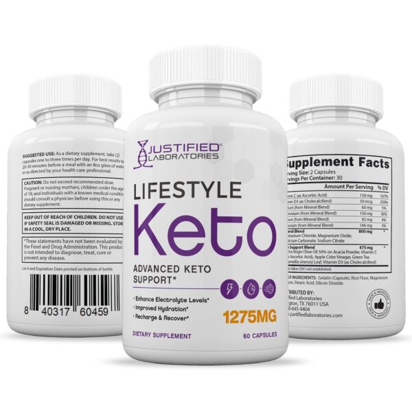 Version 1.0.0 Origen y empaque Justified Laboratories Lifestyle Keto
