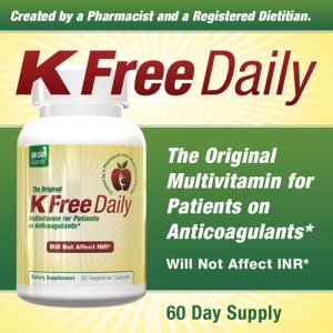 Etiqueta de información nutricional de K Free Daily Multivitamin