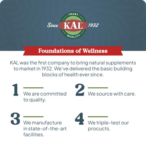 Etiqueta de ingredientes de KAL Magnesium Powder