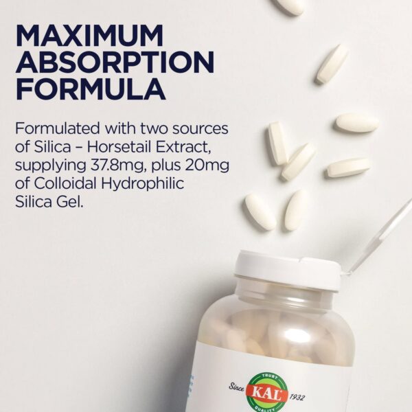 KAL Silica Plus presentación cápsulas y tabletas veganas