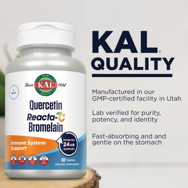 Version 1.0.0 KAL suplemento antioxidante vitamina C y quercetina 60 tabletas