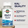 KAL Ultra Vitamina D3 10000 IU presentación frasco white label