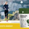 Polvo de espirulina para recetas y suplementos saludable Kate Naturals