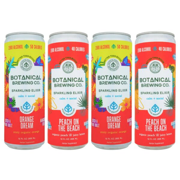 Kava seltzer Botanical Brewing sabor durazno y naranja