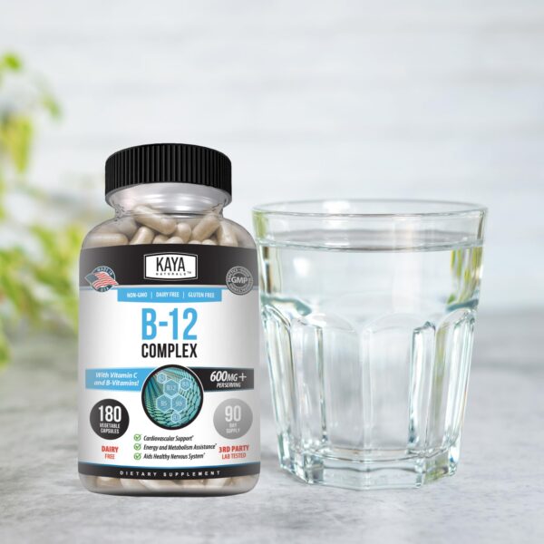 Detalle de la etiqueta Kaya Naturals B-12 Complex
