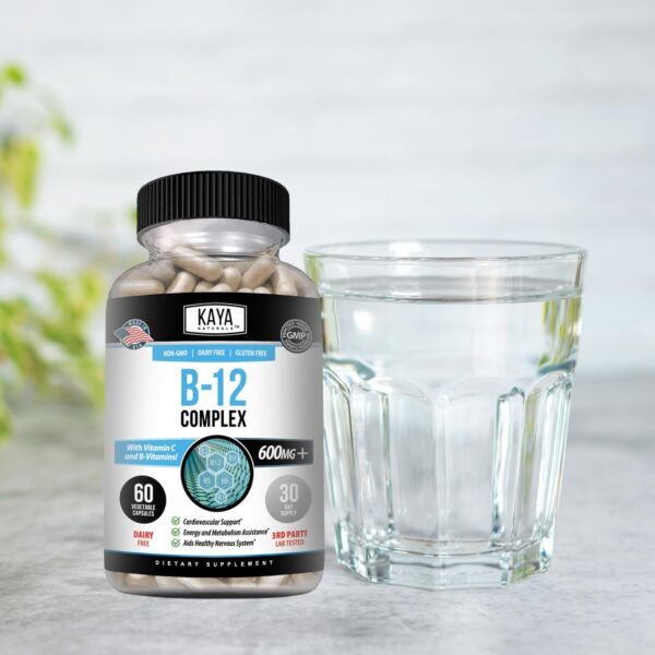 Kaya Naturals suplemento vista superior cápsulas paquete