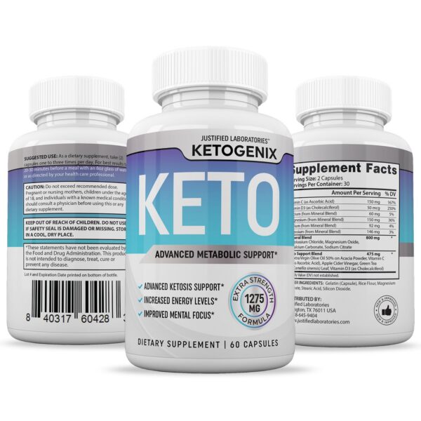 Version 1.0.0 Detalle de etiqueta Ketogenix Keto Pills
