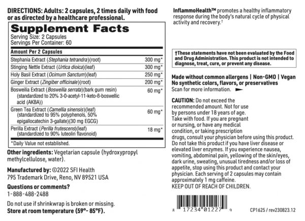 Klaire Labs fórmula avanzada control inflamación 120 cápsulas