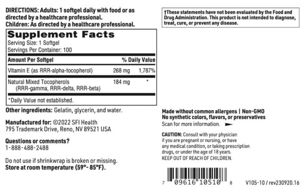 Frasco de Pure-E con etiqueta lateral