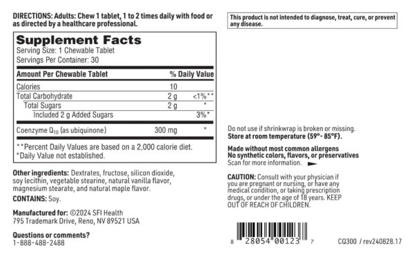 Tabletas CoQ10 masticables en blister