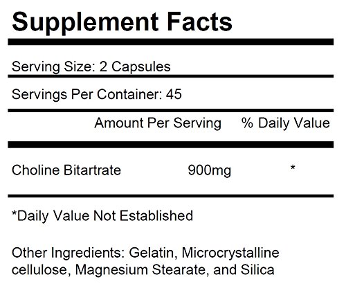 Descripción suplementaria colina bitartrato KRK SUPPLEMENTS