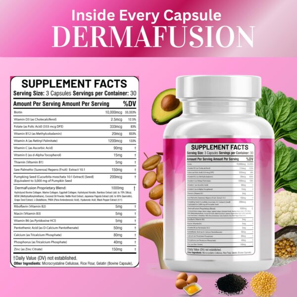 Tabla de ingredientes de DermaFusion