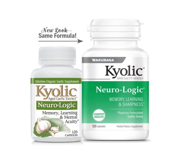 Version 1.0.0 Frasco Kyolic Aged Garlic Extract con etiqueta