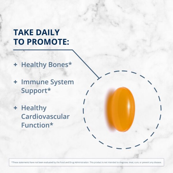 Label close-up of vitamin D3 + K product