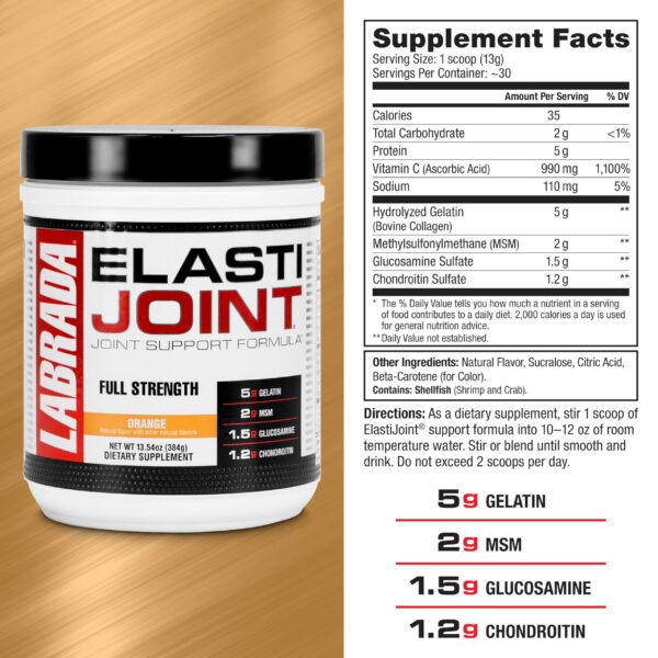 Etiqueta nutricional de Elastijoint
