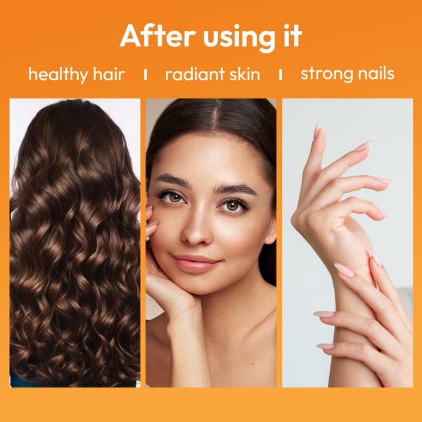 Lado de cápsulas veganas LOTFLY biotina zinc piel