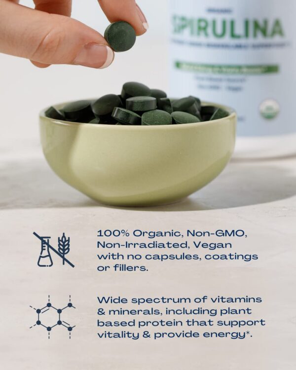 Lado envase Espirulina orgánica BioOptimal