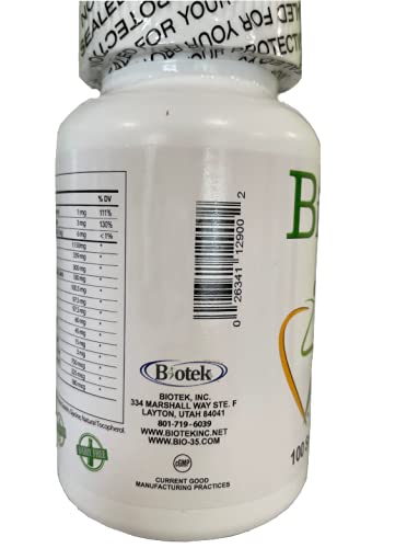 Lado del frasco con etiqueta Bio-35 Pro-Biotiks