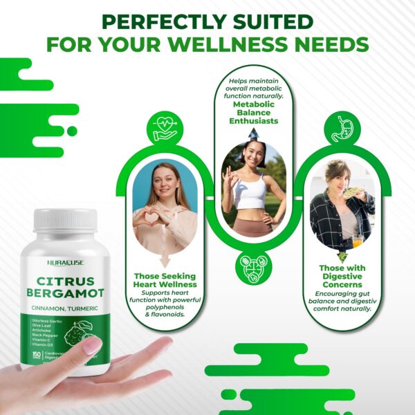 Lado posterior envase suplemento NURAFUSE bergamota cítrica