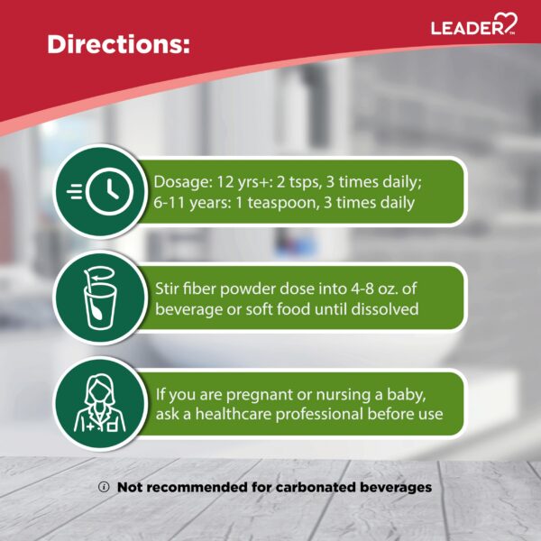 Leader polvo fibra sin sabor fácil de mezclar