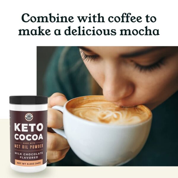Keto Cocoa taza con bebida