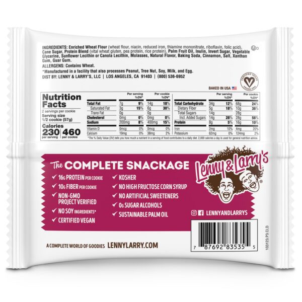 Detalle de porción de 4 oz en la galleta