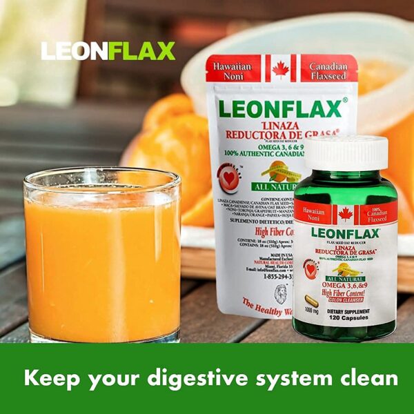 Leonflax suplemento natural de linaza canadiense para salud cardiaca