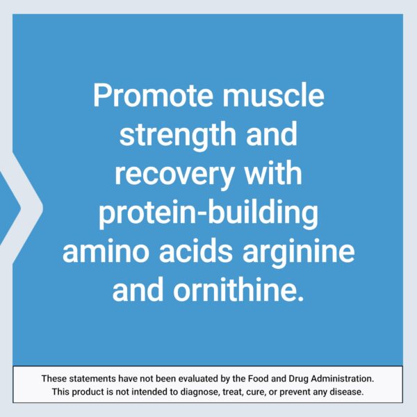 Frasco y polvo de Arginina Ornitina Life Extension