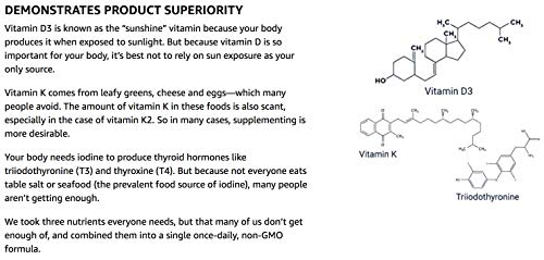 Life Extension vitaminas D y K con yodo marino en frasco 90 cápsulas