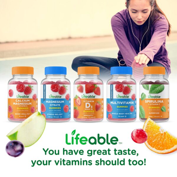 Gomitas cúrcuma jengibre extractos naturales Lifeable 90 piezas