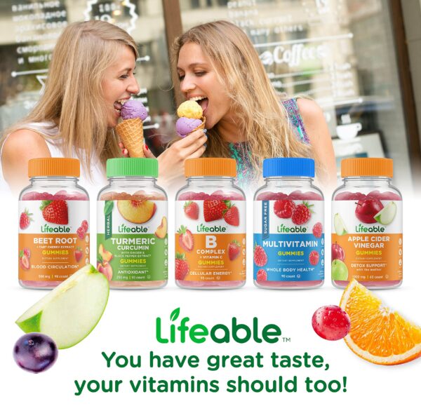 Gomitas Lifeable vitamina B12 y fibra prebiótica alta calidad