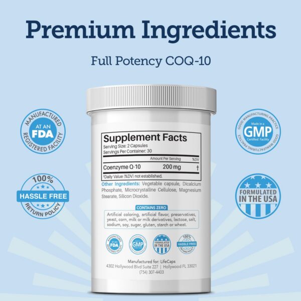 Presentación de 60 cápsulas LifeCaps CoQ10