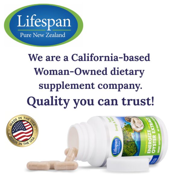 Etiqueta de ingredientes Lifespan Oyster Extract