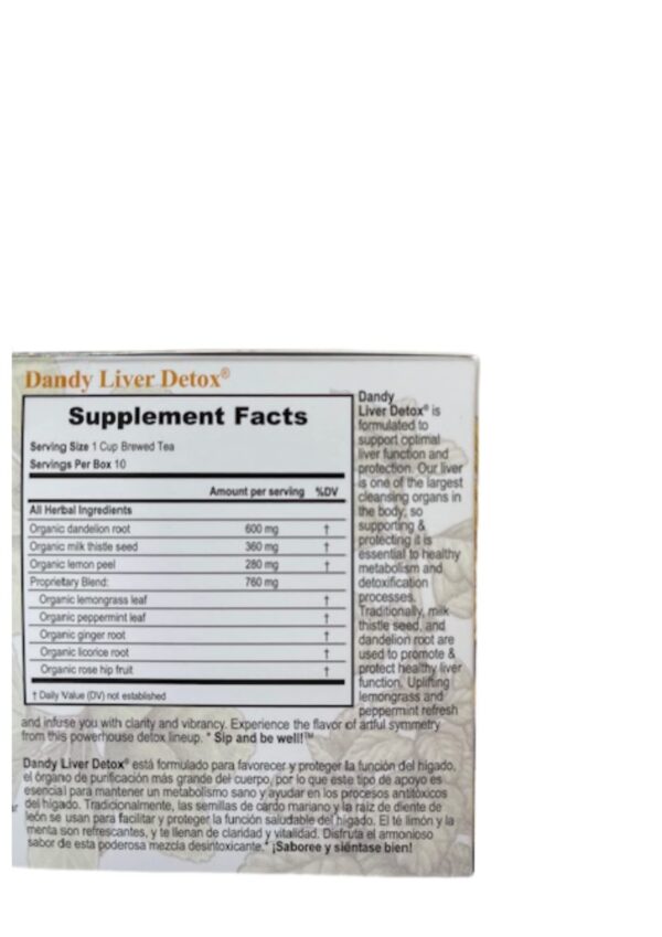 Lifestyle Awareness té detox 40 bolsitas para bienestar natural