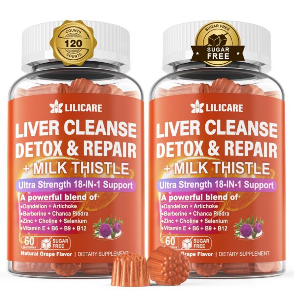 Gomitas para limpieza de hígado con cardo mariano y cúrcuma