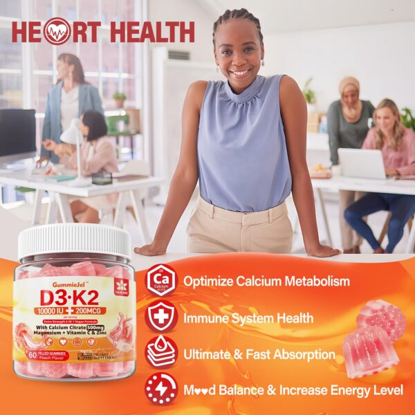 Frasco y caja de productos D3K2