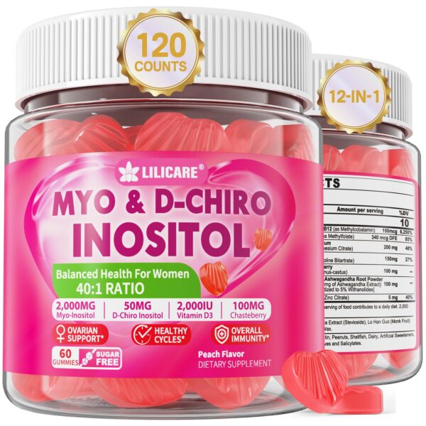 Frasco y mezcla de vitaminas LILICARE