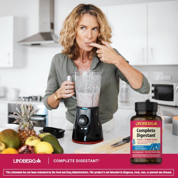 Frasco de Lindberg Complete Digestant con 120 cápsulas