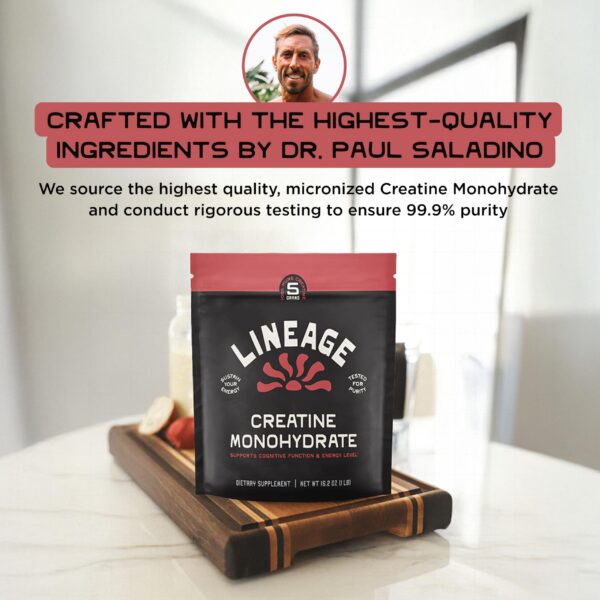 Polvo de creatina micronizada en recipiente