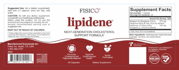 Lipidene cápsulas naturales para soporte del corazón y arterias