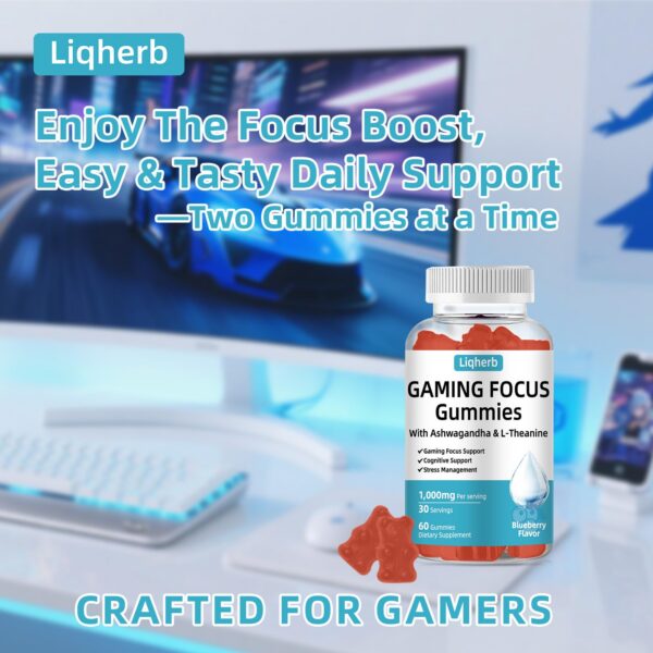 Etiqueta posterior Liqherb Focus Gummy