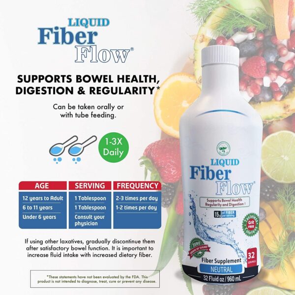 Liquid Fiber Flow envase suplemento salud digestiva natural