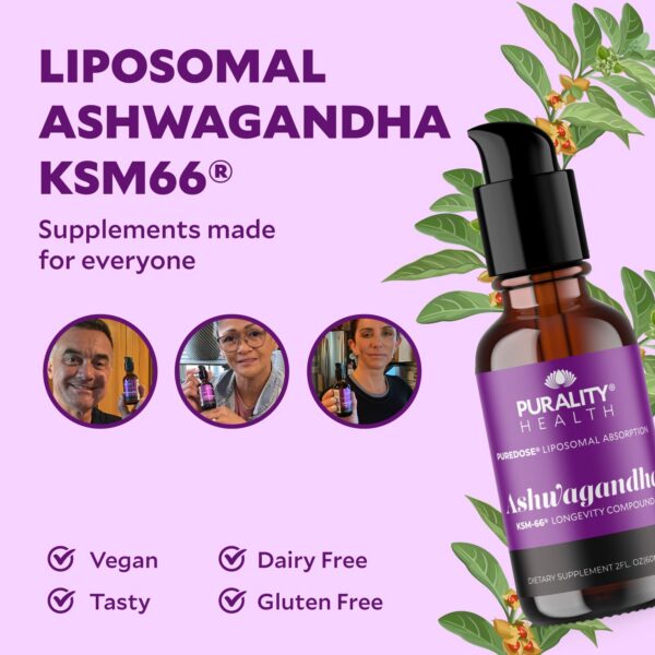 Líquido Ashwagandha liposomal PURALITY HEALTH sabor chai